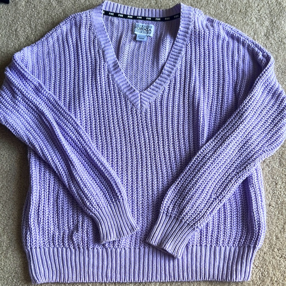 Pink Cable Knit Sweater